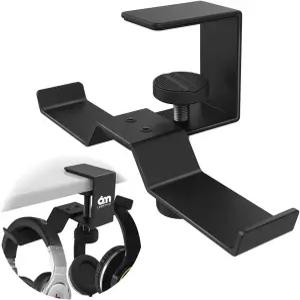 오전 6시 라이프스타일 언더 데스크 듀얼 헤드폰 걸이 메탈 헤드셋 스탠드 게이밍 이어폰 홀더 모든