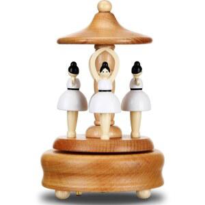 버체리 나무 발레리나 뮤직 박스 우드 그레인 댄싱 비치 크리스마스 기념 뮤지컬 피규어 감기 발렌타인데이 선물 홀리데이 파티 장식