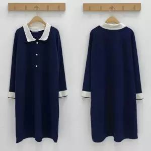 빅사이즈배색원피스 O708L503 마일드배색카라원피스 BS (32371094A)