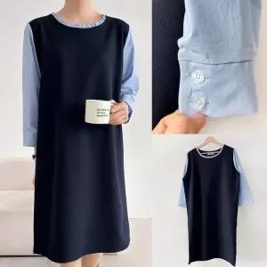 위쉬몰 BS 스토리배색프릴원피스(U083H503) 빅사이즈 (32370888A)