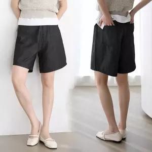 위쉬몰 LY 밀크면데님밴딩반바지(Q994H503) 빅사이즈 (32370877A)