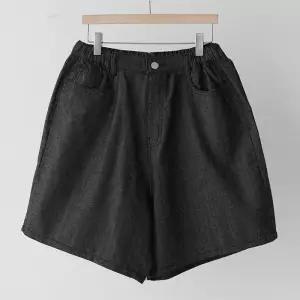 아이우먼 디테일데님밴딩반바지 LYQ994M503 빅사이즈 (32370852A)