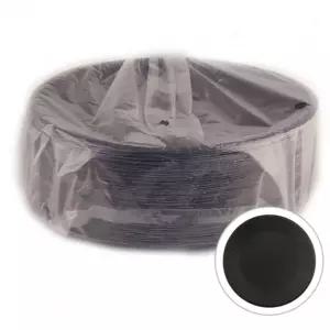 칼라종이접시 100개입 검정 일회용