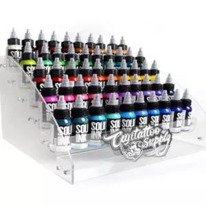 타투 정리 투명 선반 벽걸이형 아크릴 잉크 5단 진열대 문신 수납