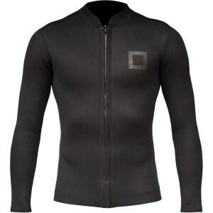 서프 스퀘어 남성용 웨트수트 탑 재킷 2mm 또는 3mm - 보온성과 편안함을 위한 네오프렌 긴 슬리브, 확장된 뒷면 플랩 서핑, 스노클링 및 수상 스포츠에 이상적입니다