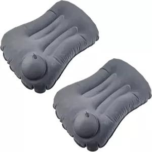 앵글핑 2팩 17인치 초경량 풍선 베개 여행용 목 및 요추 지지용 캠핑 해변 여행 하이킹 낮잠 책상