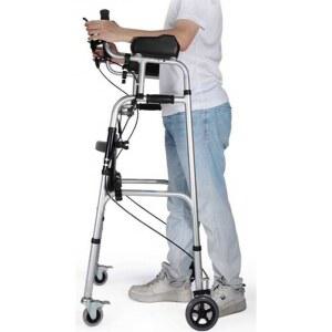 사륜 워커 보조 보행 훈련 쿠션 팔걸이 보조기 보행기