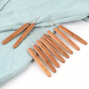 10P 원목 뜨개질 코바늘 세트 질바늘 질용품 뜨게 키트 질용