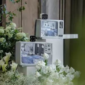 레트로 TV 카메라 세트 장식품 송출 옛날 빈티지 아날로그