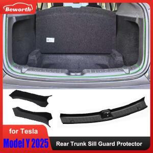 테슬라 모델 Y 주니퍼 2025 트렁크 임계 값 스트립 TPE 매트 씰 가드 후면 카고 안티 스크래치 보호기 인테