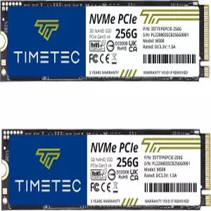 타임텍 256GBx2(2팩) SSD NVMe PCIe Gen3x4 8Gb/s M.2 2280 3D NAND TLC 150TBW 고성능 SLC 캐시 읽기/쓰기