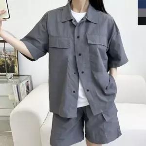 [셀러에이드]여성 포켓 반팔 반바지 트레이닝 1P 여름 운동복 루즈핏 상하의