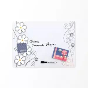 고급스러운 플라워패턴 냉장고메모시트 칠판 보드판 유치원생일판 미니메뉴판 어린이집날짜판 하루일과표