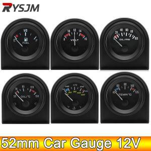 오일 프레스 센서가있는 AD 52mm 압력 게이지 1/8NPT 100 PSI 12V 자동차 수온 온도 연료 레벨 볼트