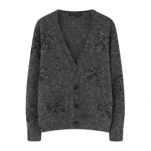 탱커스 리본 스팽글 브이넥 니트 가디건 (TX4CD002L0)