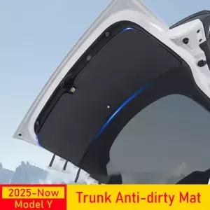 테슬라 모델 Y 주니퍼 2025 2026 액세서리 트렁크 테일게이트 도어 실 보호 가드용 방오성 가죽 매트