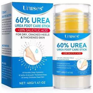 우루스 요소 크림 60 + 살리실산 2 풋 케어 스틱 발 굳은살 제거용 마른 발뒤꿈치 손 무릎 보습 힐 밤