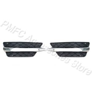 자동차 앞 범퍼 그릴 메르세데스-벤츠 W204 C 클래스 A 용 블랙 크롬 안개등 커버