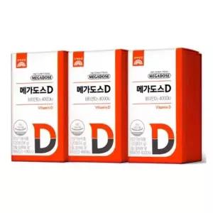 메가도스D 비타민D3 4000IU 고함량 비타민D 120정 X 3개 (12개월분)