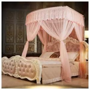 샤르망 캐노피 침대 모기장(180x220cm) (피치)