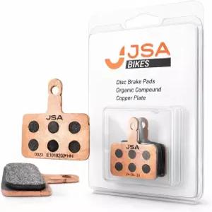 스쿠터 에바이크 및 자전거용 JSA 자전거 디스크 브레이크 패드 세트 - 유기 화합물과 방열용 구리판이