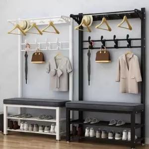 철제 코트랙 입구 코트걸이 발장벤치 벤치소파