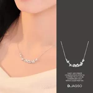 [셀러허브 패션]여성 S925스털링 실버 꽃 플라워 스마일 목걸이 (46771164)