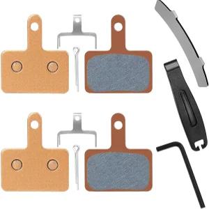 2쌍의 소결 금속 자전거 브레이크 패드 Trp Tecro Shimano MT200 M355 M446 M315 M365 전기 스쿠터