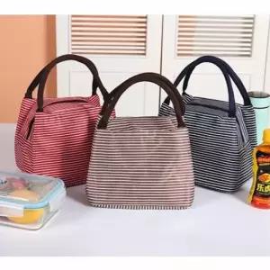 스트라이프 보온 보냉 도시락 가방 직장인 이유식 소풍 피크닉 캠핑 아이스백 캠핑 피크닉 도시락