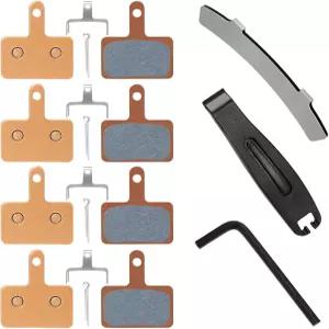 4쌍의 소결 금속 MTB 자전거 브레이크 패드 전기 스쿠터 Trp Tecro Shimano MT200 M355 M446 M315 M365에