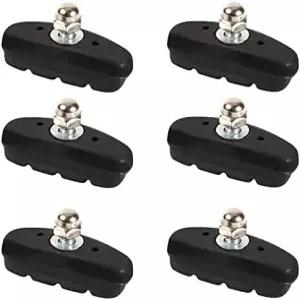 자전거 브레이크 패드 세트 육각 너트와 심이 있는 3쌍 로드 마운틴 V-브레이크 블록 신발 50mm