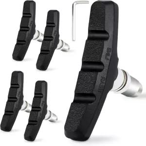 UADBAU 2쌍 자전거 브레이크 패드 세트 - 전문 산악 및 도로 70mm V-브레이크 헥스 너트와 심이 포함된