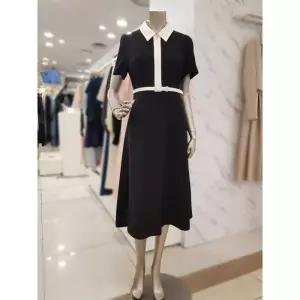 미니멈 세이브존01 배색 카라 집업 원피스 MYBAWO6070