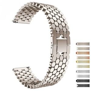 갤럭시 시계 3 용 22mm 스테인레스 스틸 스트랩 Amazfit 벨트  팔찌 45mm 밴드 기어 S3 액티브 2