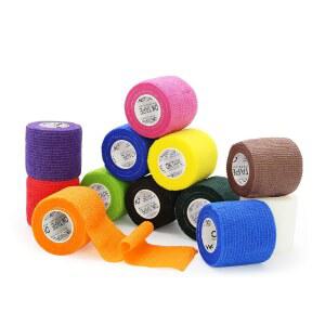 OK 테이프 자가 부착 응집 붕대 랩 12팩 2인치 x 5야드 손가락 손목 발목 수 용 부직포 접착 혼합 색상
