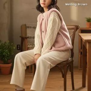 [멜팅브라운] 여자 무스탕 조끼 털조끼 MT25 (42235794A)