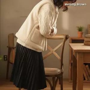 [멜팅브라운] 여성 무스탕 조끼 털조끼 MT25 (42235792A)