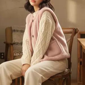 여자 대학생 캐주얼 무스탕조끼베스트 (42221777A)