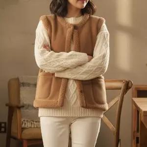 여자 겨울정장조끼 무스탕 베스트조끼 (42221642A)