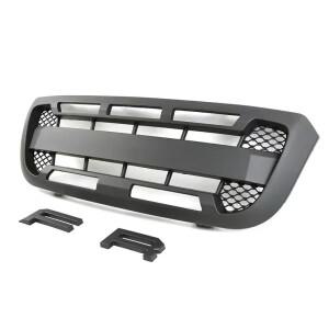 포드 레인저 T5 2004 - 랩터 타입 그릴 앰버 LED ABS 레이싱 프론트 마스크 범퍼 메쉬 A11-BC