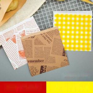 샌드위치종이 토스트 봉투 종이 샌드위치 비닐백 샌드위치포장지 테이크아웃 케이스 햄버거