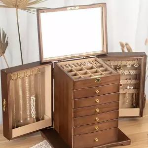 악세사리 보관함 쥬얼리 원목 귀걸이함 대용량