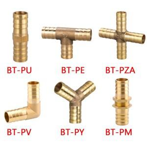 10pcs 구리 파고다 워터 튜브 피팅 황동 바브 파이프 2 3 4 웨이 커넥터 6mm 8mm 10mm 호스