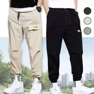 조거팬츠 운동 작업용 포켓 밴딩 팬츠 남성 봄 여름 여행용 바지