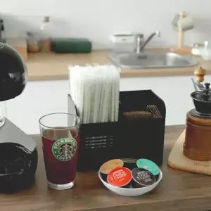 카페 베이커리 탕비실 Takeout소품 2칸 디스펜서CD1002단 빨대보관 매장 모던주방용품 커피수납함 음료 홈