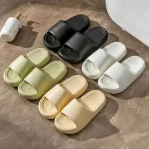 두꺼운 무소음 슬리퍼 푹신한 층간소음 슬리퍼 거실화 사무실