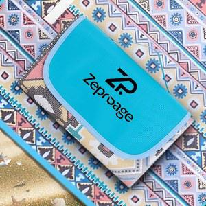 제프로지 방수 피크닉 담요, 80인치 x 매트 야외 휴대용 여행 캠핑 보르도 블루