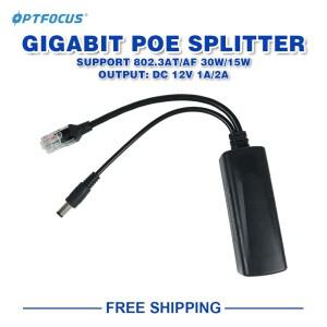 스위치 포트 용 POE 분배기 기가비트 CCTV IP 카메라 48V ~ 12V 2.5A 30W 15W Gibabit 1000mbps RJ45-DC 공