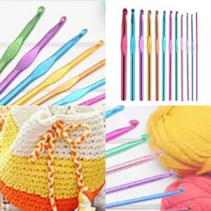 코바늘뜨개질 컬러 털실바늘 인기템 프리미엄 12P 뜨개질바늘 코바늘