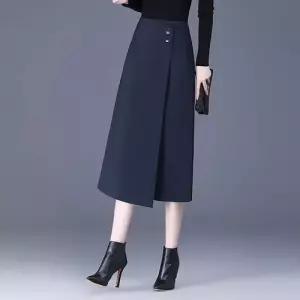 팔콘 여친 여자 치마 스커트 롱 가을 언밸런스 봄가을 H라인 정장 슬림핏 힙색 KKE3